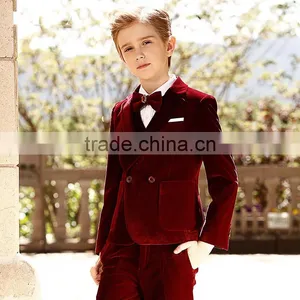ELPA Red Kids Sweat 3 Pcs Boys Formal Suits thumbnail-2