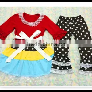 Easter Day Spring Ruffle Baby Girl Matching Stripe Red Lucky Cute Baby Girl Remake Cotton Vintage Remake Outfit thumbnail-6