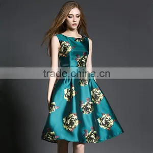 Fashion Women Sexy Sleeveless Embroidery Lace Cocktail Evening Dress thumbnail-2