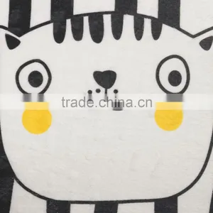 Fashion Design Home Bedroom Bathroom Flannel Floor Carpets Funny Cat Pattern Anti-Slip Floor Mat Carpet 5 Sizes Optional thumbnail-4
