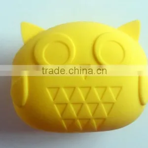 Silicone Rubber Bag Coin Purse Key Purse Cute Owl Silicone Wallet thumbnail-2