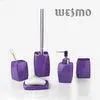 5 Piece Custom Purple Abrasion Resistance Polyresin Bathroom Set WBP0292A thumbnail-1