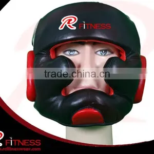 Black Boxing Helmet/ Head Guard/ Boxing Headgear thumbnail-5