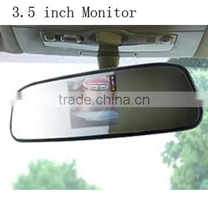 3.5 Inch TFT LCD Parking Mirror Monitor Dual Video Input Car Parking Sensor Set in the Mirror thumbnail-2