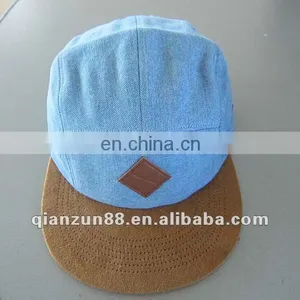 Custom 5 Panel Denim and Suede Cap thumbnail-1