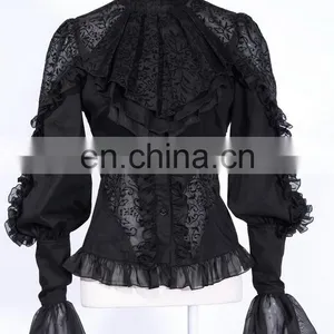 Gothic Aristocrat Frilled Shirt With Jabot thumbnail-1