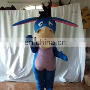 2013 Adult Blue Donkey Mascot Costume for Kids Party thumbnail-1