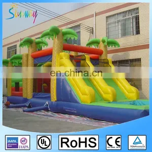 Giant Inflatable Palm Tree Combo Bouncers Game Amusement Park Obstacle Course thumbnail-6