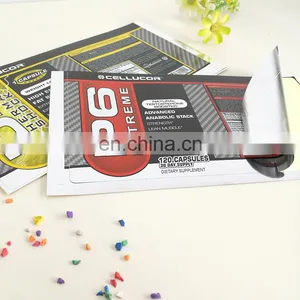 Colorful Printing Sticker Labels Weight Loss High Energy Drink Adhesive PVC Label With Embossing thumbnail-3