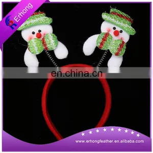 Green/White Diy Funny Cute Snowman Christmas Headband thumbnail-1