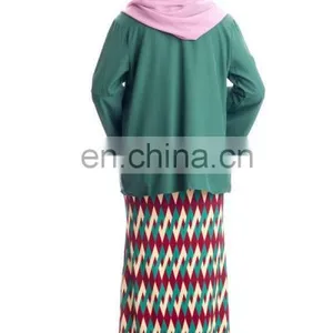 2017 Modern Malaysia Flare Sleeve Muslim Dress Baju Kurung for Women Maxi Dress thumbnail-5