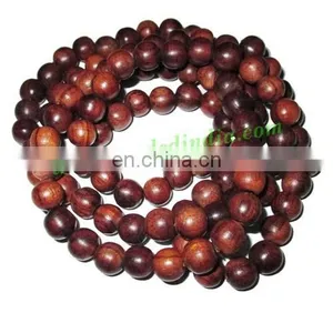 Rosewood Beads String (mala) Made of Fine Quality Handmade 12mm Round Rosewood Beads thumbnail-1
