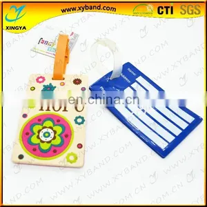 Fashion Embossed Logo PVC Luggage Tag thumbnail-1