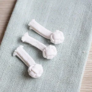 100% Cotton Ribbon Knot Button by Hand,chinese Knot Button Frog Button With Two Parts for Chef Uniform thumbnail-2