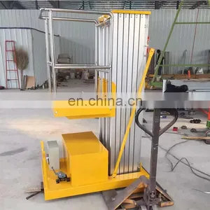 7LSJLI Shandong SevenLift Cheap Small Single Mast Vertical Hydraulic Home Painting Mini Electric Lift thumbnail-4
