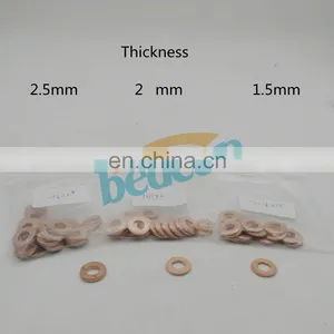 Diesel Fuel Engine Common Rail Parts Copper Gasket Adjusting Shim F00VC17503 F00VC17504 F00VC17505 1.5mm 2.1mm 2.5mm Thickness thumbnail-2