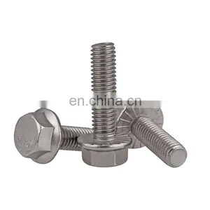 Metric Size Grade 8.8 Grade 10.9 Serraged Bolt Flange Stainless Steel M12 thumbnail-5