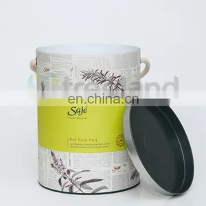 Fancy Offset Print Paper Cylindrical Gift Boxes With Handle thumbnail-1