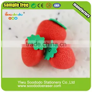 New Arrival Novelty Strawberry Shape Mini 3D Eraser thumbnail-2