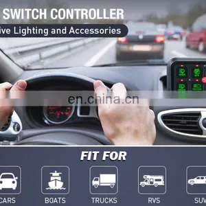 Automatic Dimmable ON-Off LED 6 Gang Switch Panel Relay System Circuit Control Box for Car Accessories thumbnail-4