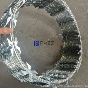 Concertina Barbed Razor Tape Wire Cbt-60 Type 45cm Diameter High Galvanized Steel thumbnail-2