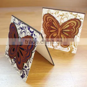 2016 Modern Elegant Butterfly Shape Wooden Wedding Invitations thumbnail-6