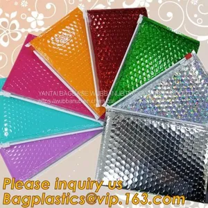 Hot Metallic Colorful Bagease Packaging Zipper Bubble Bag For Cosmetic Packaging,k Bubble Bags Are Made of PET/CP thumbnail-4