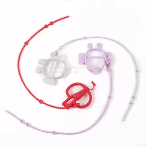 Factory Price BPA Free Rodents Teething Chewable Silicone Necklace Cartoon Bee Baby Toys Teether thumbnail-5