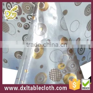 Wholesale Gold Polka Dot Pvc Clear Plastic Table Covering thumbnail-1