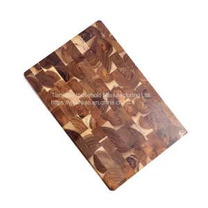 Premium OEM/Wholesale Custom Personalized Multifunction Acacia Wood Chopping Boards Block Kitchen Wooden End Grain Cutting Board thumbnail-5