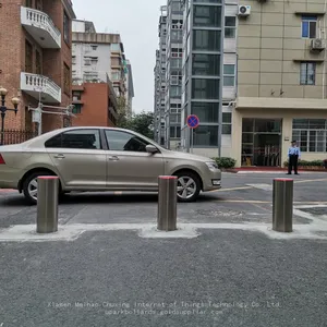 UPARK Anti-theft Prevent Violent Collision Telescopic Light Bollard Automatic With Mini Box Driveway Metal Post thumbnail-1