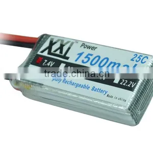 XXL Power 25C MAX 30C 2s Lipo Battery 7.4V 1500MAH AKKU Car Helicopter Quadcopter Battery Pack thumbnail-5
