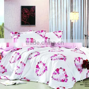 Reactive Dye Flower Print Bedding Cotton Duvet Cover Bed Set thumbnail-1