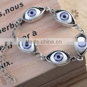 Fashion Vintage Eye Women's Alloy Charm Bracelet Personality Weave Bracelet thumbnail-3