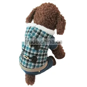 Nordic Style Plovers and Down Four Feet Warm Blue Dog Clothing thumbnail-3