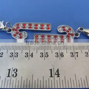 Zinc Alloy Jewelry Christmas Crutch Pendant Charm thumbnail-4