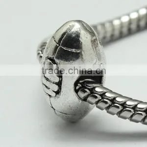 Lead Free Nickle Free Zinc Alloy Pdora Eyes Shape Jewelry Hole Beads for Bracelets and Necklaces thumbnail-1