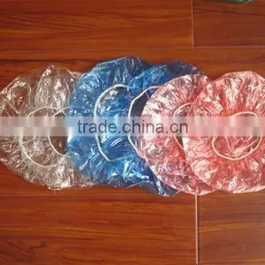 Disposable PE Plastic Bouffant Shower Cap thumbnail-1