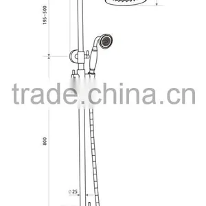 Fancy Bathroom Shower Column Set Rainfall Shower Head thumbnail-4