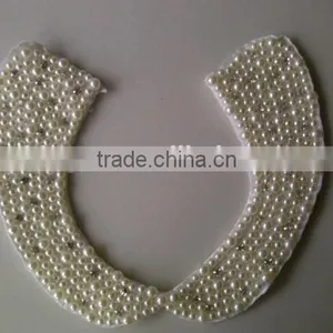 New Arrive Satin Fabric With Pearl Beads Detachable Collar -- H1412062 thumbnail-2