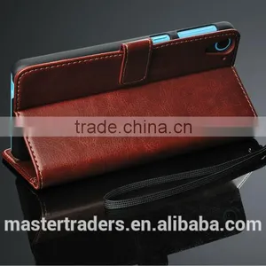 Free Shipping Original Fashion 64 Grain Stand Holder Wallet Flip PU Leather Case For HTC 826 MT-3170 thumbnail-3