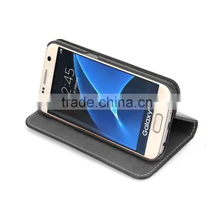 Momax West Jean Series PU Leather Wallet Case With Card Slot for Samsung Galaxy S7 Flip Holder Leather Cover With Buckle ForS7 thumbnail-4