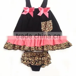 Fashion Baby Swing Top With Bloomer Set for Kid Leopard Printed Cute Cotton Set thumbnail-1