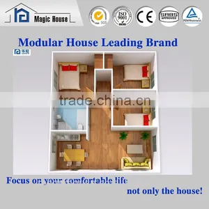 Economical Three Bedroom House Plan/beautiful Decorative Prefab Concrete House thumbnail-2