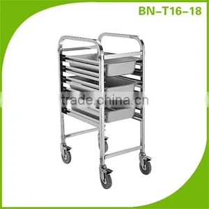 Commercial Stainless Steel Catering Tray Trolley BN-T16~T18 thumbnail-1