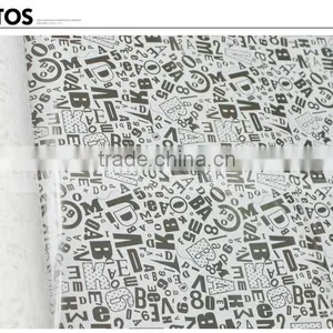 PET English Alphabet Pattern Plastic Foil Similar to 3M Window Film thumbnail-1