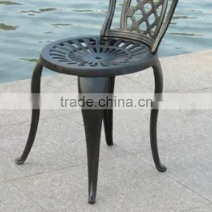 White Black Bronze Decorative Outdoor Aluminum Metal Garden Chair thumbnail-4