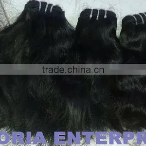 Single Drawn Machine Weft Hair thumbnail-1