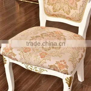 French Luxury Armless Chair Antique Gold Painted Guest Chairs thumbnail-3