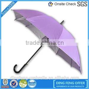 Purple Double Crook Handle Sun and Rain Umbrella thumbnail-1